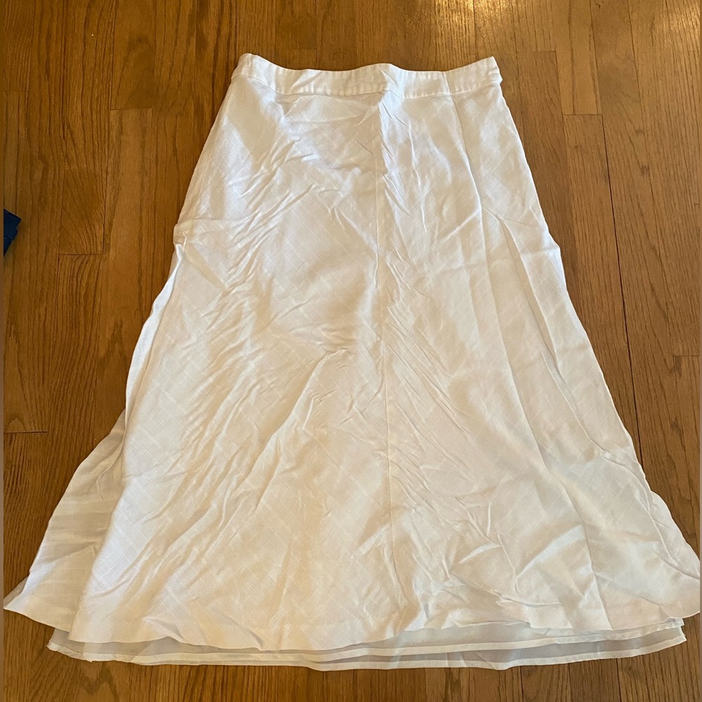 Linen midi skirt
